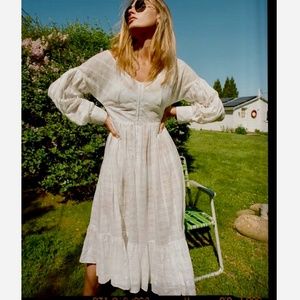 NWT SOLID & STRIPED THE CASSIE WINDOW PANE DRESS S